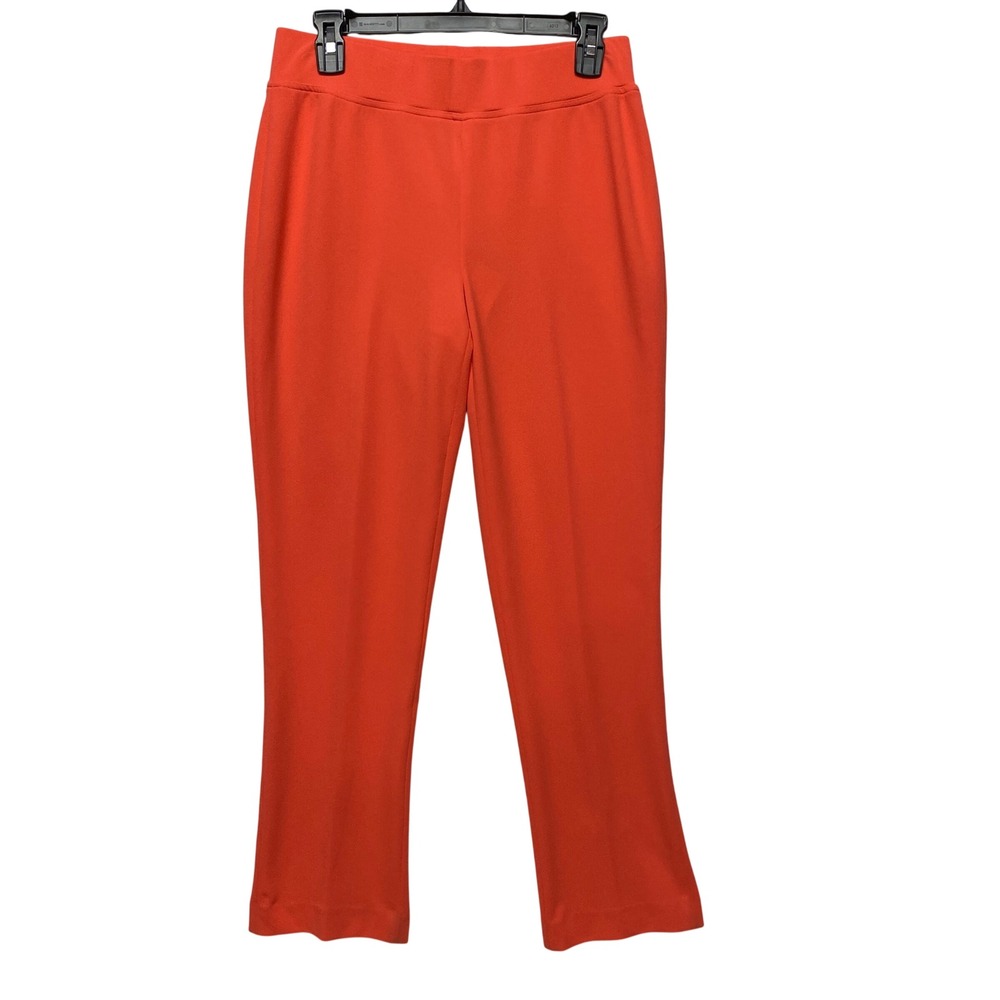 Ming Wang Orange Pull On Knit Straight Leg Pants XS New With Tags